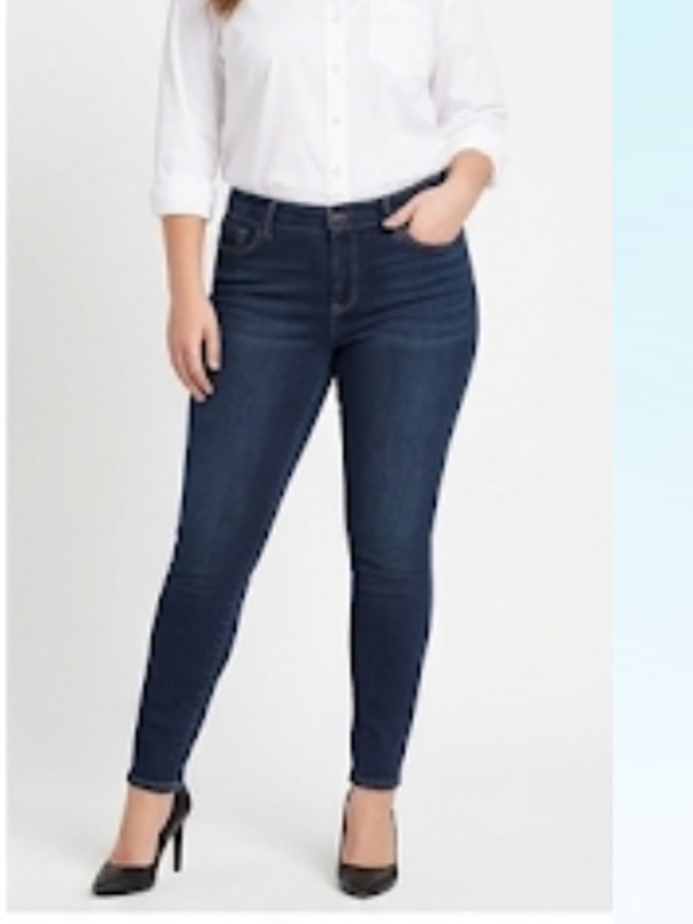 INC Denim Madison skinny black dark wash  jeans size 6/28